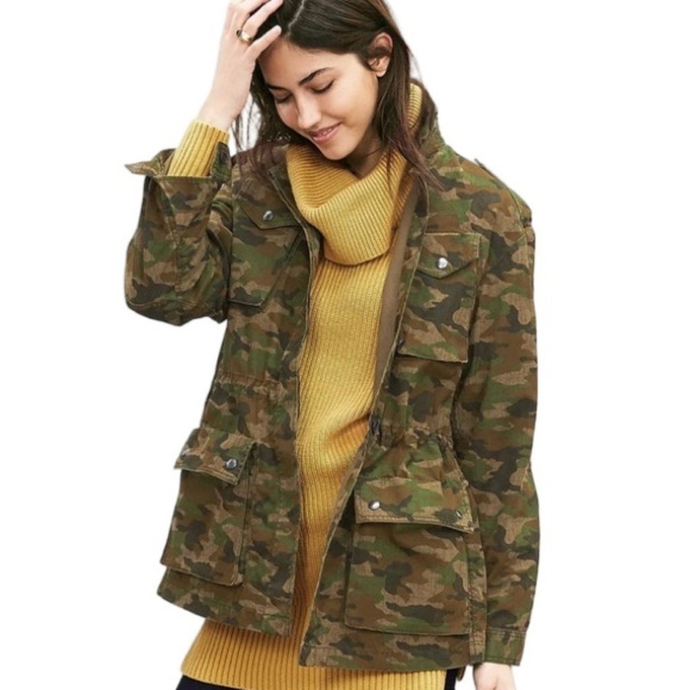 Banana Republic Women's Camo Military Utility Jacket